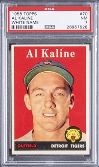 1958 Topps (White Name) #70 Al Kaline - PSA NM 7